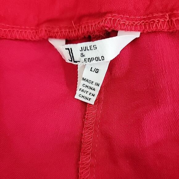 Jules & Leopold Red Ankle Pants Women’s Large Stretch Slim Fit Dress Trousers - Picture 6 of 7